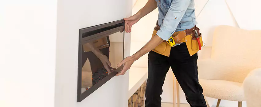 Metal Fireplace Installation in Encinitas, California