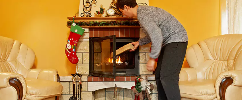 Rusted Metal Fireplace Restoration in Encinitas, California