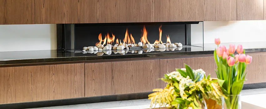 Double-height Fireplace Design Refurbishment in Encinitas, California